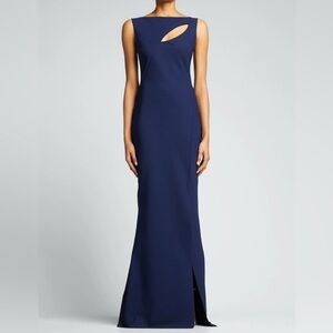 Chiara Boni La Petite Robe Karida Cut Out Sleeveless Gown Teal Blu Notte 38 2 4